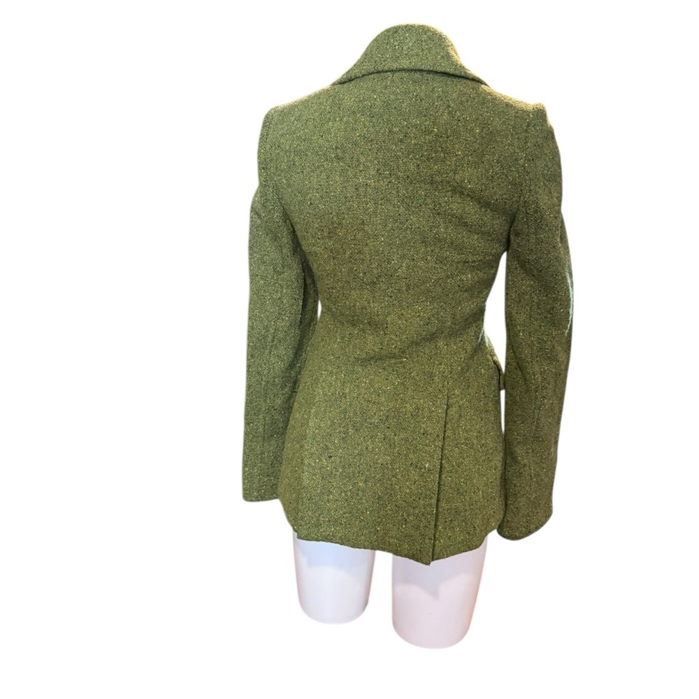 Women's mods international wool Green Double-Breasted Coat - Picture 3 of 5